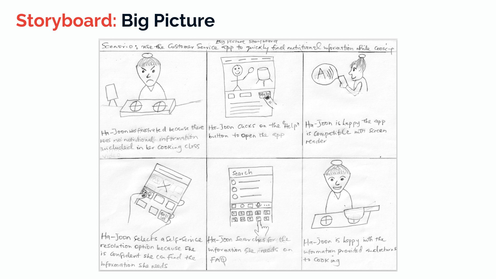 photo of the Big Picture Storyboard